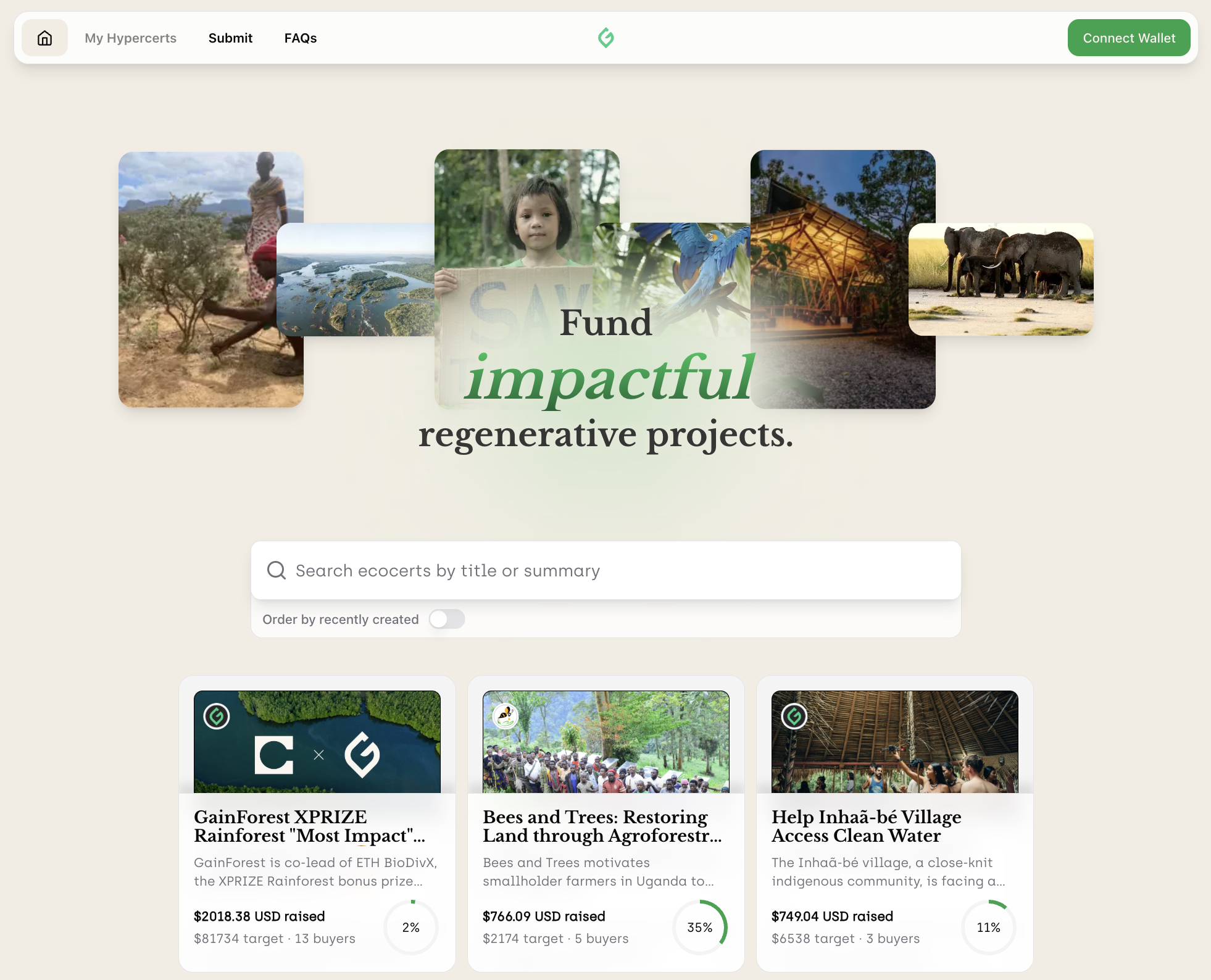 Hypercerts For Nature Gitcoin Round